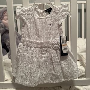 Tommy Hilfiger Baby girl 12M white eyelet summer dress